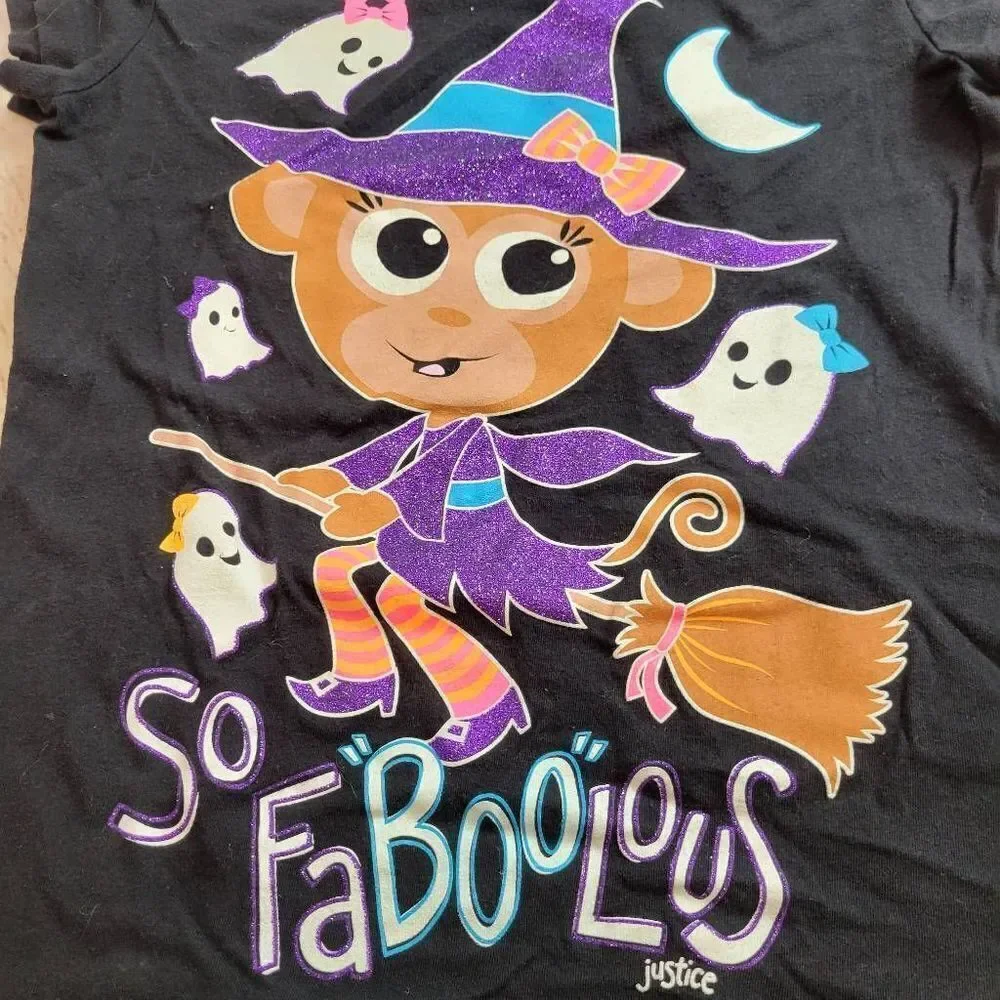 Justice Halloween Witch monkey shirt 10